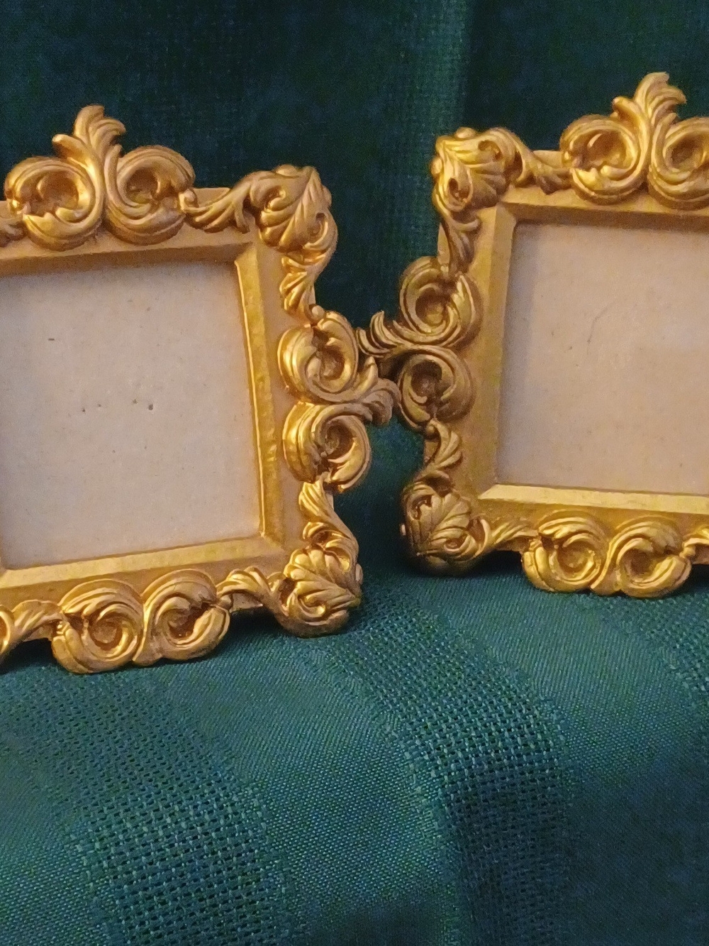 Gold Ornate Decorative Photo Frame Pair - Elegant Home Accents